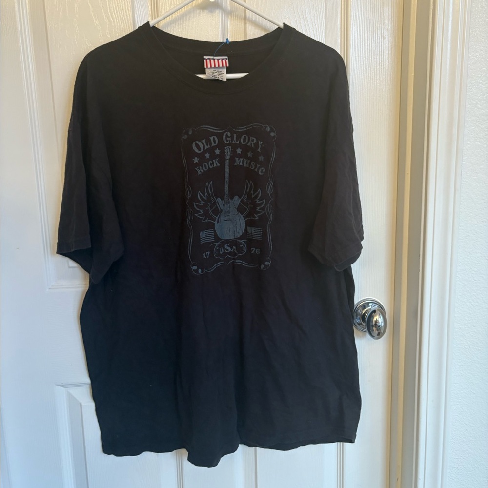 Old Glory Rock Black Graphic T-Shirt Size X Large